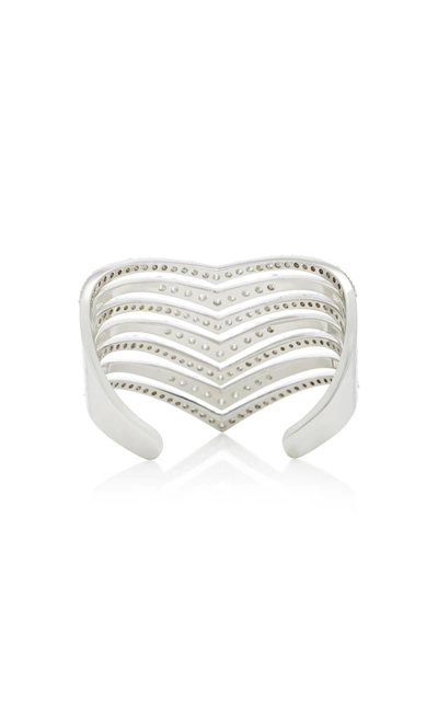 Shop Lynn Ban Jewelry Sterling Silver White Sapphire Cuff