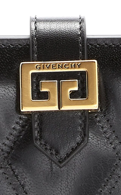 Shop Givenchy Gv3 Medium Quilted Leather Wallet In Black