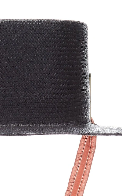 Shop Brock Collection Straw Fedora In Black