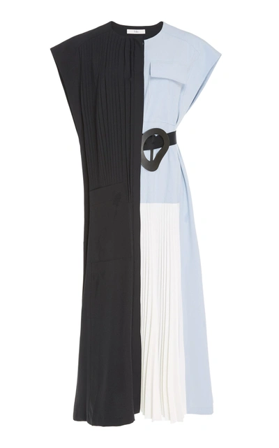 Tibi edith pleated dress sale