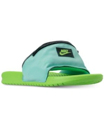 Shop Nike Men's Benassi Jdi Fanny Pack Slide Sandals From Finish Line In Aurora Green/green Strike