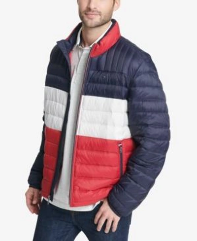 Shop Tommy Hilfiger Men's Quilted Puffer Jacket, Created For Macy's In Midnight Buff