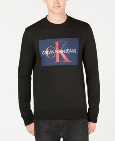 Shop Calvin Klein Jeans Est.1978 Men's Monogram Sweatshirt In Black