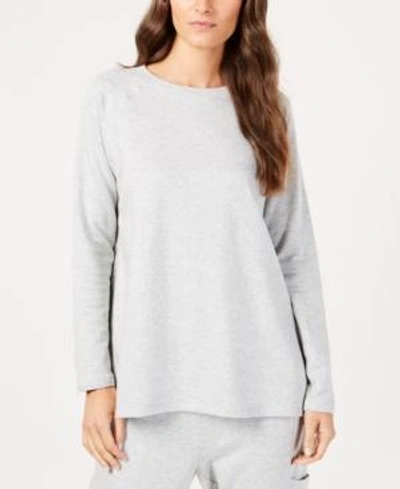 Shop Eileen Fisher Tencel Side-slit Tunic Top, Available In Regular & Petite Sizes In Dark Pearl