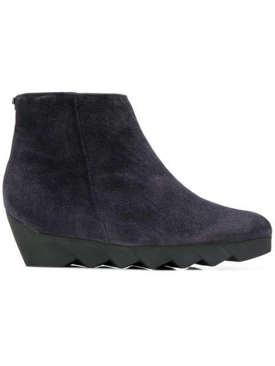 Shop Hogl Wedge Ankle Boots In Grey