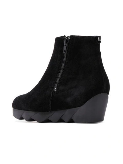 Shop Hogl Ankle Wedge Boots In Black