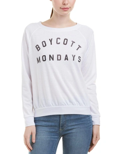 Shop Prince Peter Collection Boycott Mondays Pullover In White