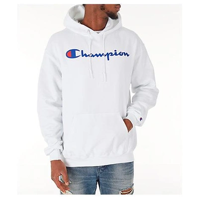 Shop Champion Men's  Sc Graphic Hoodie, White