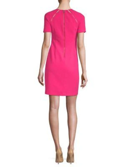 Shop Alice And Olivia Kristiana Cut-out Sheath Dress In Fuchsia