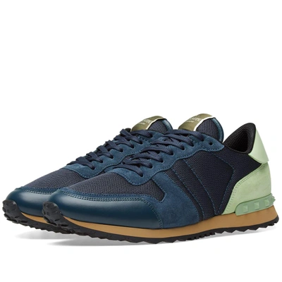 Shop Valentino Rockrunner Sneaker In Green