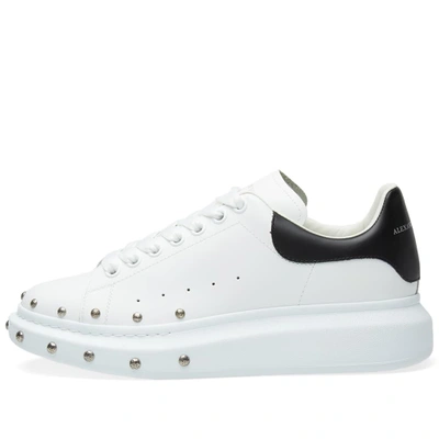 Shop Alexander Mcqueen Wedge Sole Stud Front Sneaker In White