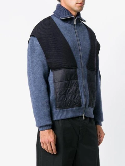 Shop Givenchy Zipped Cardigan - Blue