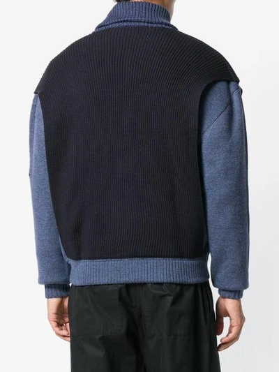 Shop Givenchy Zipped Cardigan - Blue