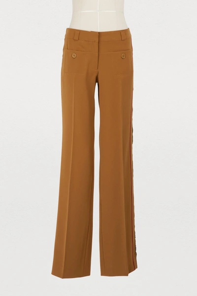 Shop Carven Loose Pants In Chataigne