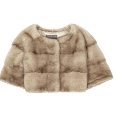 Shop Lilly E Violetta Sarah Mini Mink Fur Jacket Cammeo