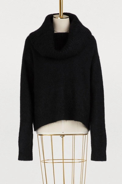 Shop Acne Studios Turtleneck Wool And Mohair Sweater In Black