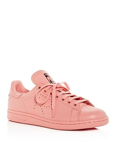 Shop Adidas Originals Women's Stan Smith Leather Lace-up Sneakers In Pink