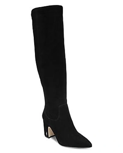 Shop Sam Edelman Women's Hai Suede Over-the-knee Boots In Black