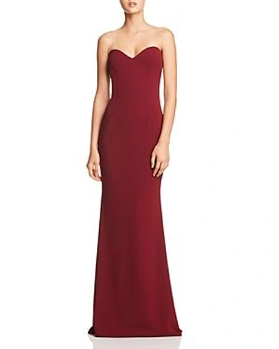Shop Katie May Myra Strapless Sweetheart Gown - 100% Exclusive In Bordeaux