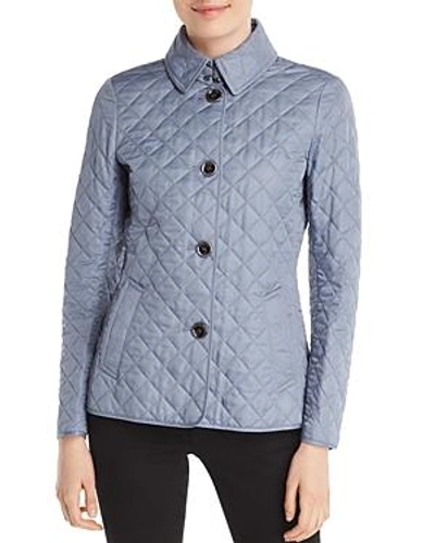 Shop Burberry Copford Quilted Jacket In Slate Blue