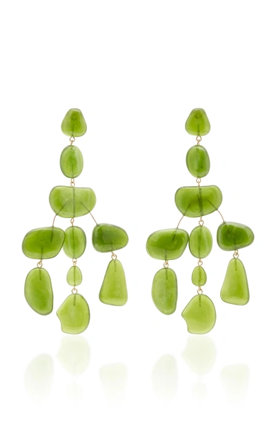 Shop Cult Gaia Sloane Rock Earrings In Green