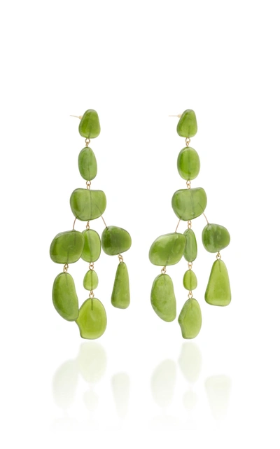 Shop Cult Gaia Sloane Rock Earrings In Green