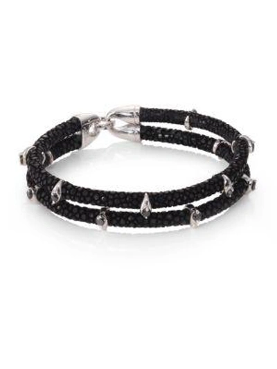 Shop Stinghd Black Diamond, Silver & Stingray Wrap Bracelet