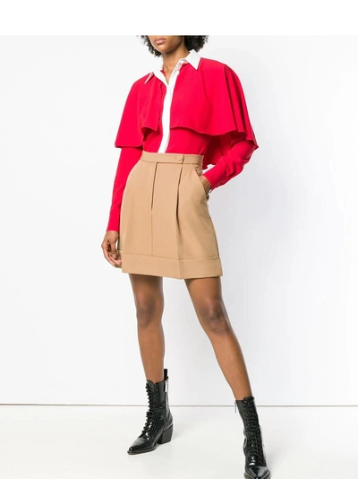 Shop Sara Battaglia Pleated Mini Skirt
