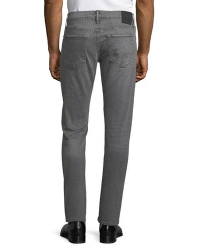 Shop Tom Ford Men's Selvedge Straight-leg Jeans In Gray