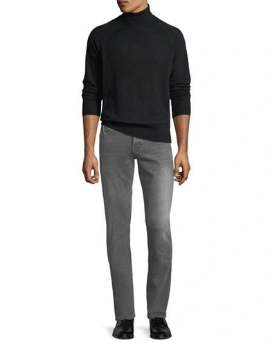 Shop Tom Ford Men's Selvedge Straight-leg Jeans In Gray