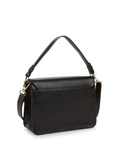 Shop Furla Saffiano Leather Crossbody Bag In Onyx