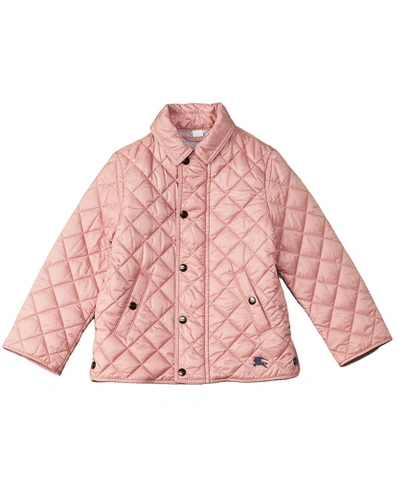Shop Burberry Mini Lyle Coat In Pink