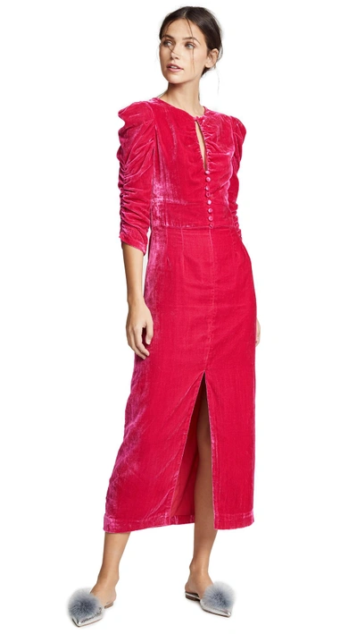 Shop Rachel Antonoff Margaret Dress In Hot Pink