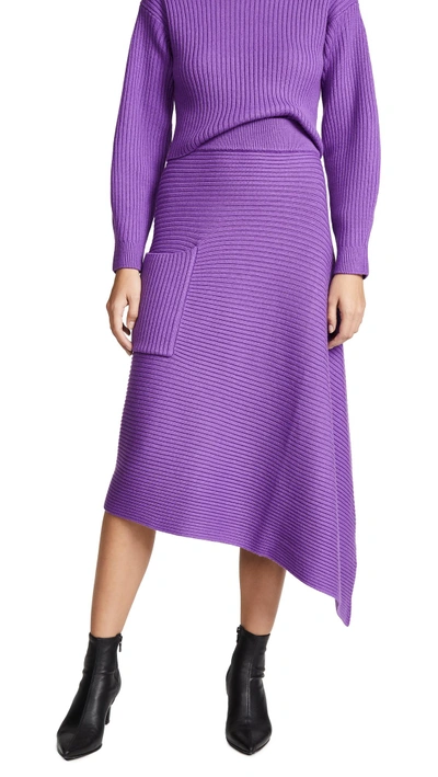 Shop Tibi Origami Wrap Skirt In Purple