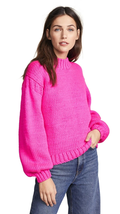 Shop Ulla Johnson Rhea Pullover Sweater In Fuchsia