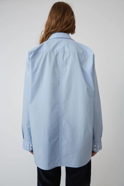 Shop Acne Studios Peasant-inspired Shirt Light Blue
