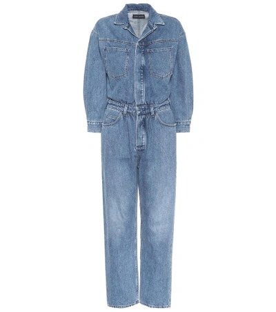 Shop Citizens Of Humanity Amber Denim Jumpsuit In Blue