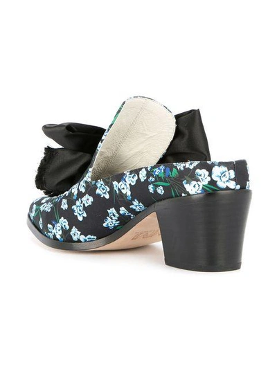 Shop Mara & Mine Carolina Floral Loafers In Black Flora