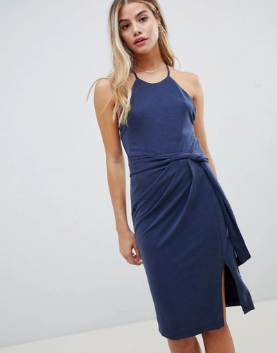 Shop Stylestalker Mischa Belted Mini Dress-navy