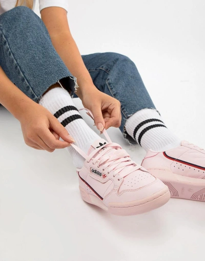 Shop Adidas Originals Continental 80's Sneakers In Pink