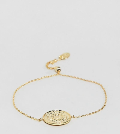 Shop Orelia Gold Plated Coin Detail Chain Bracelet - Gold