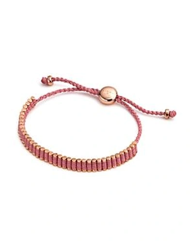 Shop Links Of London Rose-gold Plated Mini Friendship Bracelet In Pink/rose Gold