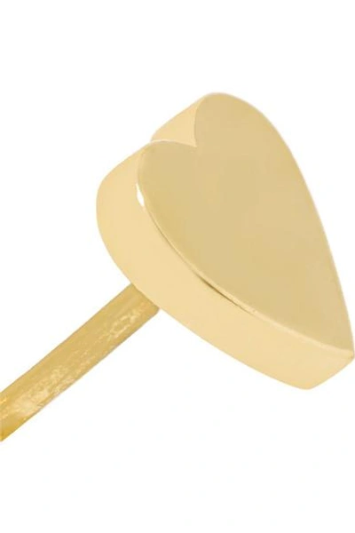 Jennifer Meyer Heart 18-karat Gold Earrings In Gold