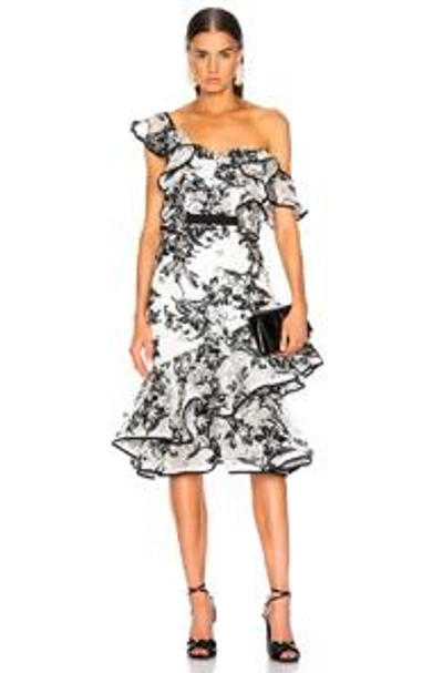 Shop Atoir Unforgettable Minds Dress In Black & White Floral