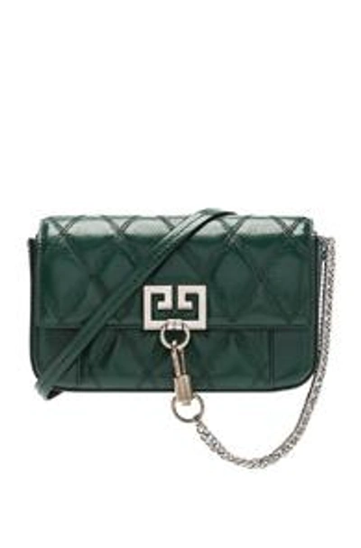 Shop Givenchy Pocket Chain Wallet In Green Forest