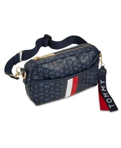 Tommy Hilfiger Roma Logo Convertible Belt Bag In Navy/gold | ModeSens