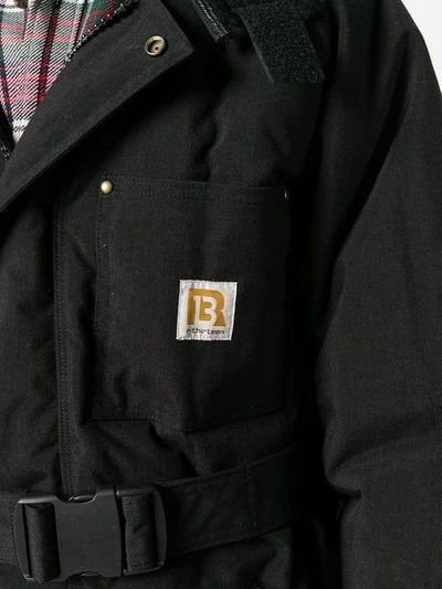 Shop R13 Padded Loose Coat In Black