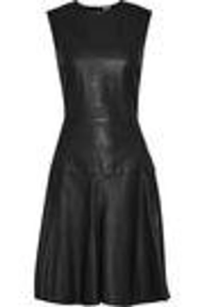 Shop Iris & Ink Woman Avril Leather Dress Black