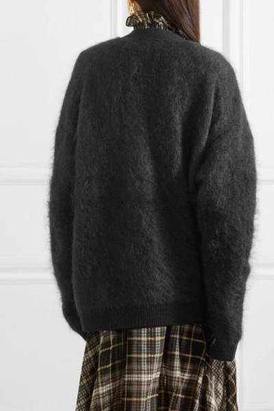 Shop Acne Studios Rives Knitted Cardigan In Black