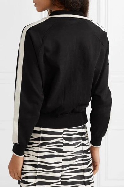 Shop Isabel Marant Étoile Darcey Striped Jersey Track Jacket In Black